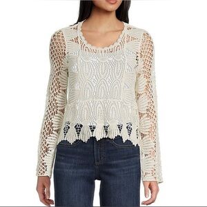 Rebellion Crochet Cream Long Sleeve
